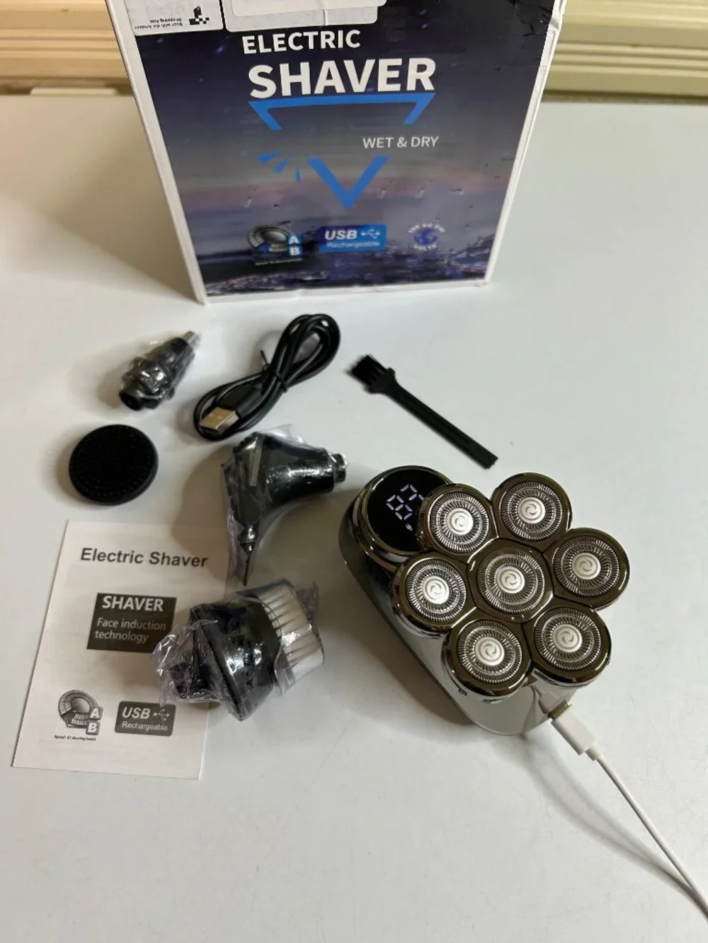 5-in-1 Electric Head Shaver For Men